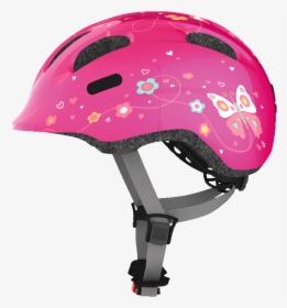 0 Pink Butterfly Side View - Fahrradhelm Kinder, HD Png Download, Free Download