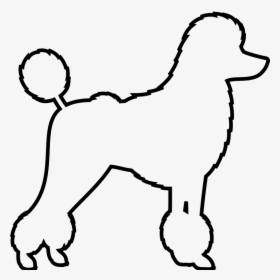 Poodle Rubber Stamp Outline - Poodle Drawing, HD Png Download, Free Download