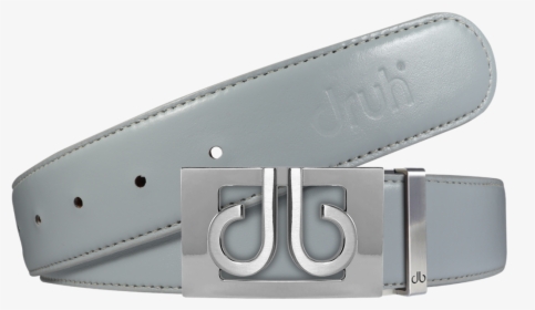 Full Grain Leather Belt In Grey With Silver ‘db’ Thru - Belt, HD Png Download, Free Download