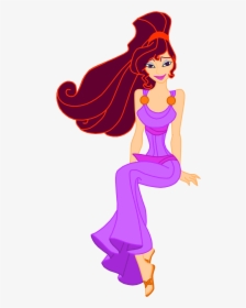 Megara Background Png - Disney Character Purple Hair, Transparent Png, Free Download