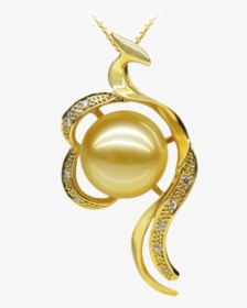 Golden Phoenix Pearl Necklace - Pendant, HD Png Download, Free Download