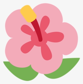 Phone Emoji Twitter Twitteremoji Flower Hibiscus Flower - Twitter Hibiscus Emoji, HD Png Download, Free Download