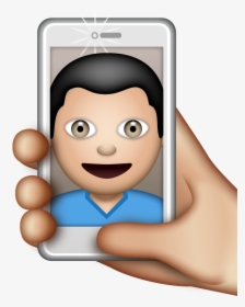 Selfie Emoji - Phone Emojis Png, Transparent Png, Free Download