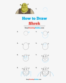 How To Draw Shrek - Step By Step Shrek Drawing Easy, HD Png Download, Free Download