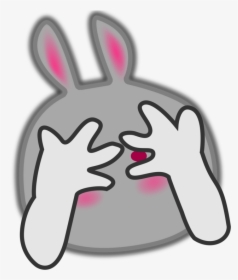 Pink,rabits And Hares,easter Bunny - Shy Clipart Png, Transparent Png, Free Download