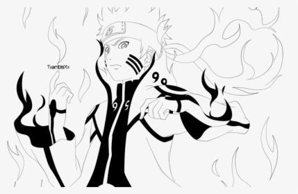 Rasengan Wallpaper Source - Naruto Nine Tails Drawing, HD Png Download, Free Download