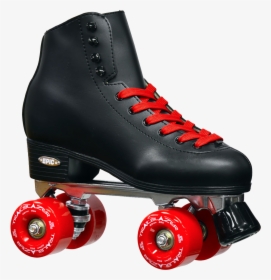 Epic Classic Black And Red Quad Roller Skates - Roller Skates Png, Transparent Png, Free Download
