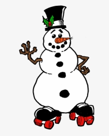 Special School"s Out Skate - Snowman On Roller Skates, HD Png Download, Free Download