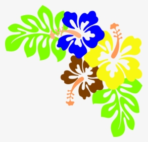 Hibiscus Hawaii Flower Svg Clip Arts - Tropical Flowers Clipart Png, Transparent Png, Free Download
