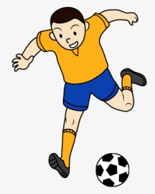 Kid Football Player Clipart Free Clipart Images - Playing Football Clip Art, HD Png Download, Free Download