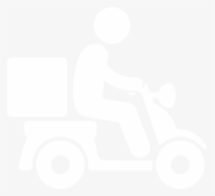 White Motorbike Icon Delivery Png, Transparent Png, Free Download