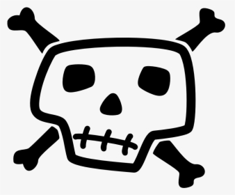 Black And White Crossbones - Skull Clipart, HD Png Download, Free Download