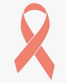 Peach Colored Uterine Cancer Ribbon - Transparent All Cancer Ribbon, HD Png Download, Free Download