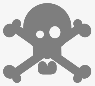 How To Set Use Gray Skull And Crossbones Clipart , - Grey Skull And Crossbones, HD Png Download, Free Download