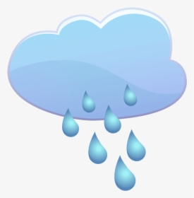 Cloud And Rain Drops Weather Icon - Cloud Raining Clipart Png, Transparent Png, Free Download