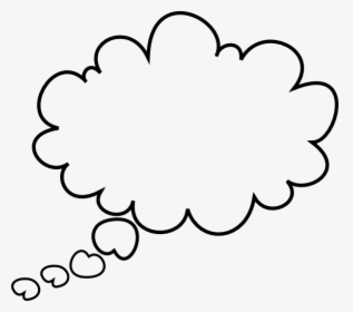Thought Bubble Clipart - Transparent Background Thought Cloud Png, Png Download, Free Download