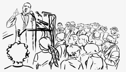 I Have A Dream Drawing Speech Coloring Book March On - Martin Luther King Jr Speech Clipart, HD Png Download, Free Download
