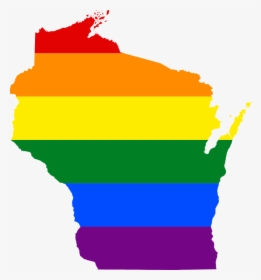 716px-lgbt Flag Map Of Wisconsin - Wisconsin Png, Transparent Png, Free Download