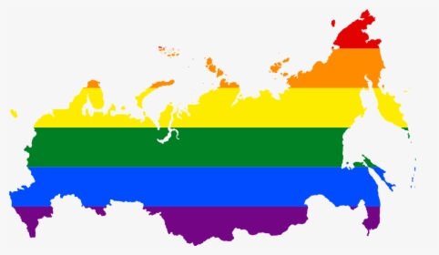 Russia Lgbt Flag Map, HD Png Download, Free Download