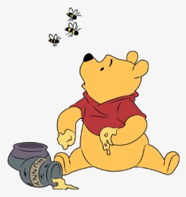 Vector Library Clip Art Disney Galore Resting Chin - Winnie The Pooh With Bees, HD Png Download, Free Download