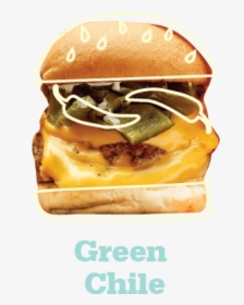 Green Chile Burger - Cheeseburger, HD Png Download, Free Download