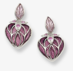 Nicole Barr Designs Sterling Silver Heart Stud Earrings-pink - Earrings, HD Png Download, Free Download