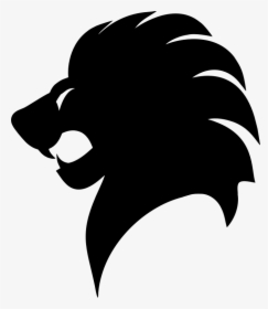 Lion Profile Silhouette - Simple Lion Head Silhouette, HD Png Download, Free Download