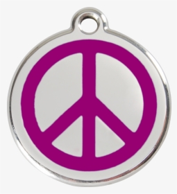Red Dingo Stainless Steel & Enamel Peace Sign Dog Id - Peace Tecken, HD Png Download, Free Download