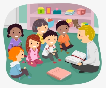 Children In Sunday School Clipart Banner Free Stock - Sunday School Teacher Clipart, HD Png Download, Free Download