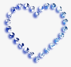 Bling Blue Heart Png, Transparent Png, Free Download