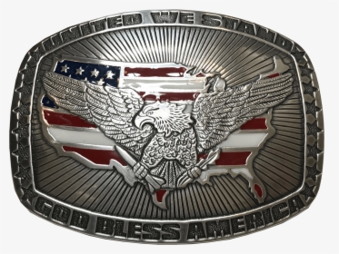 Crumrine Eagle & American Flag Buckle - Emblem, HD Png Download, Free Download
