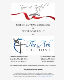Ribbon Cutting And Pentecost Rally, HD Png Download, Free Download