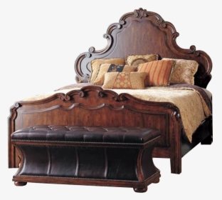 Jane European Style Rustic Wood Structure Double Bed - Bed Frame, HD Png Download, Free Download