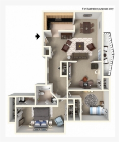 0 For The 3 Bedroom, 1 Bathroom W/balcony Floor Plan - 3 Bedroom 1.5 Bathroom Apartment Floor Plan, HD Png Download, Free Download