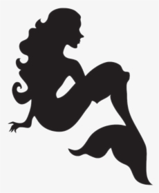 Clip Art Silhouette Mermaid Image Vector Graphics - Silhouette Mermaid Clipart, HD Png Download, Free Download