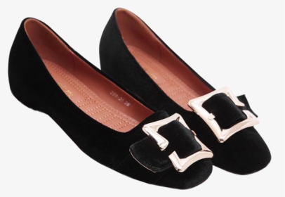Ballet Flat Slip-on Shoe Strap Buckle - Woman Flat Shoes Png, Transparent Png, Free Download