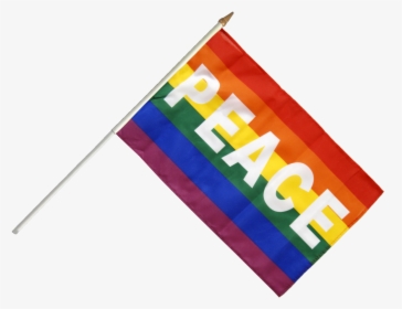 Rainbow With Peace Hand Waving Flag - Flag, HD Png Download, Free Download