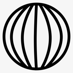 Earth Globe With Vertical Lines Grid - Vertical Line In Globe, HD Png Download, Free Download