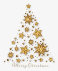 #ftestickers #christmas #tree #merrychristmas #gold - Gold Star Christmas Tree Png Designs, Transparent Png, Free Download