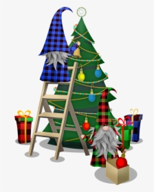 Christmas Tree Trimming Transparent, HD Png Download, Free Download