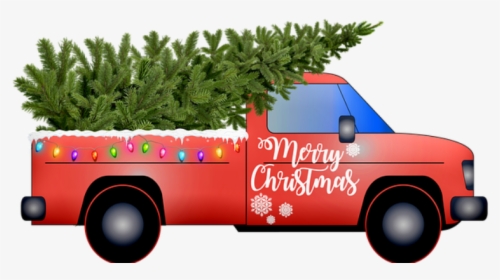 Árbol De Navidad - Christmas Tree In A Truck Clipart, HD Png Download, Free Download