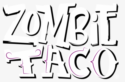 Zombietaco Logo White Stacked Tm - Calligraphy, HD Png Download, Free Download