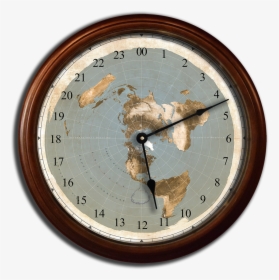 Transparent Clock Template Png - Flat Earth Clock Large, Png Download, Free Download