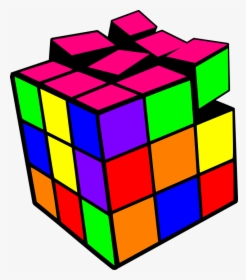 Neon Rubik's Cube Png, Transparent Png, Free Download