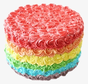 Transparent Rainbow Cake Clipart - Different Designs On Cakes, HD Png Download, Free Download