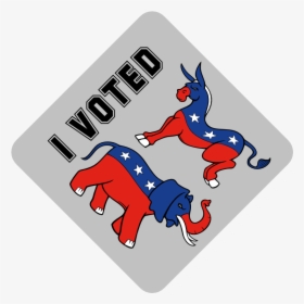 I Voted Temporary Tattoo - Cartoon, HD Png Download, Free Download