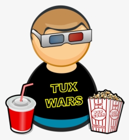 Cinema Visitor - Drinking Soft Drinks Clipart, HD Png Download, Free Download