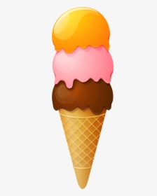 Ice Cream Cone Sundae Clip Art - Transparent Background Ice Cream Png Clipart, Png Download, Free Download