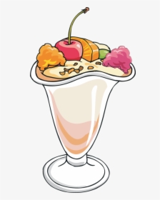 Hot Fudge Sundae Clip Art - Ice Cream Sundae Clip Art, HD Png Download, Free Download