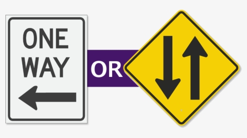 One Way Communication Or A Two Way Conversation - 2 Way Traffic Sign, HD Png Download, Free Download